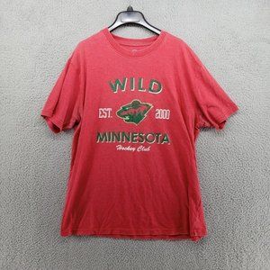 Miinnesota Wild Shirt‎ Mens XL Red Logo Hockey Club Sports Team NHL Graphic Tee